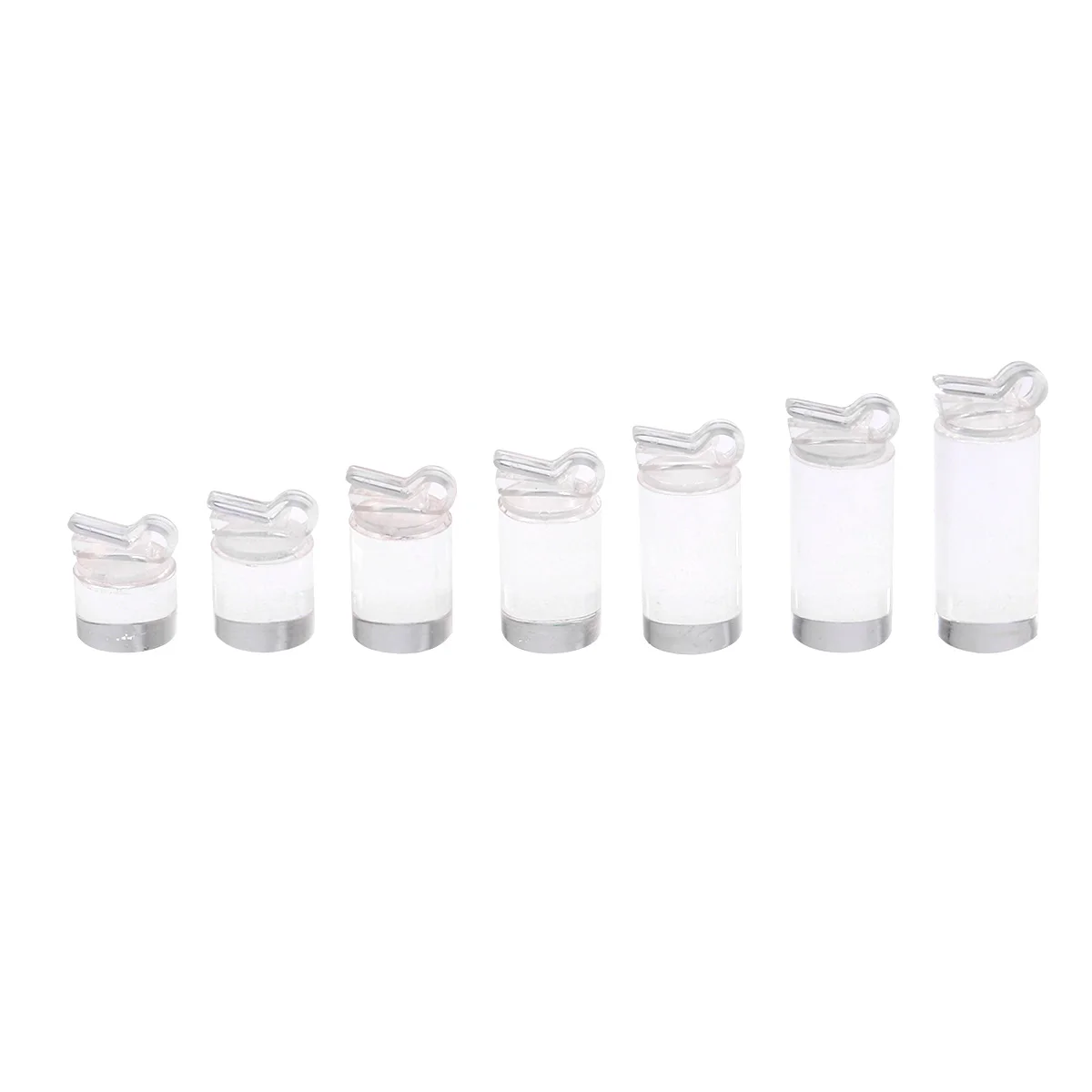 

7 Pieces Ring Display Props Acrylic Rings Display Holder Transparent Organic Glass Rings Display Props