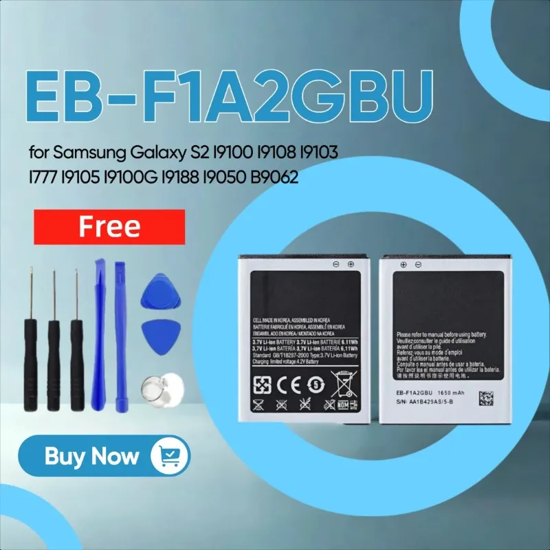 

New EB-F1A2GBU 1650mAh Battery for Samsung Galaxy S2 I9100 I9108 I9103 I777 I9105 I9100G I9188 I9050 B9062