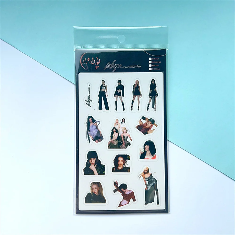 KPOP Idols HD Stickers BABYMONSTER GIDLE SOOBIN KARINA WONWOO FELIX YEONJUN PVC Hand-account Phone Luggage Stickers Fans Gift