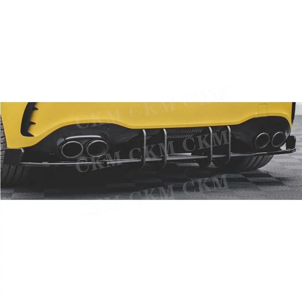 

for Mercedes Benz A Class W177 V177 A35 A45 2019-2023 ABS Gloss Black Rear Bumper Diffuser Chin Trim Splitters Car parts