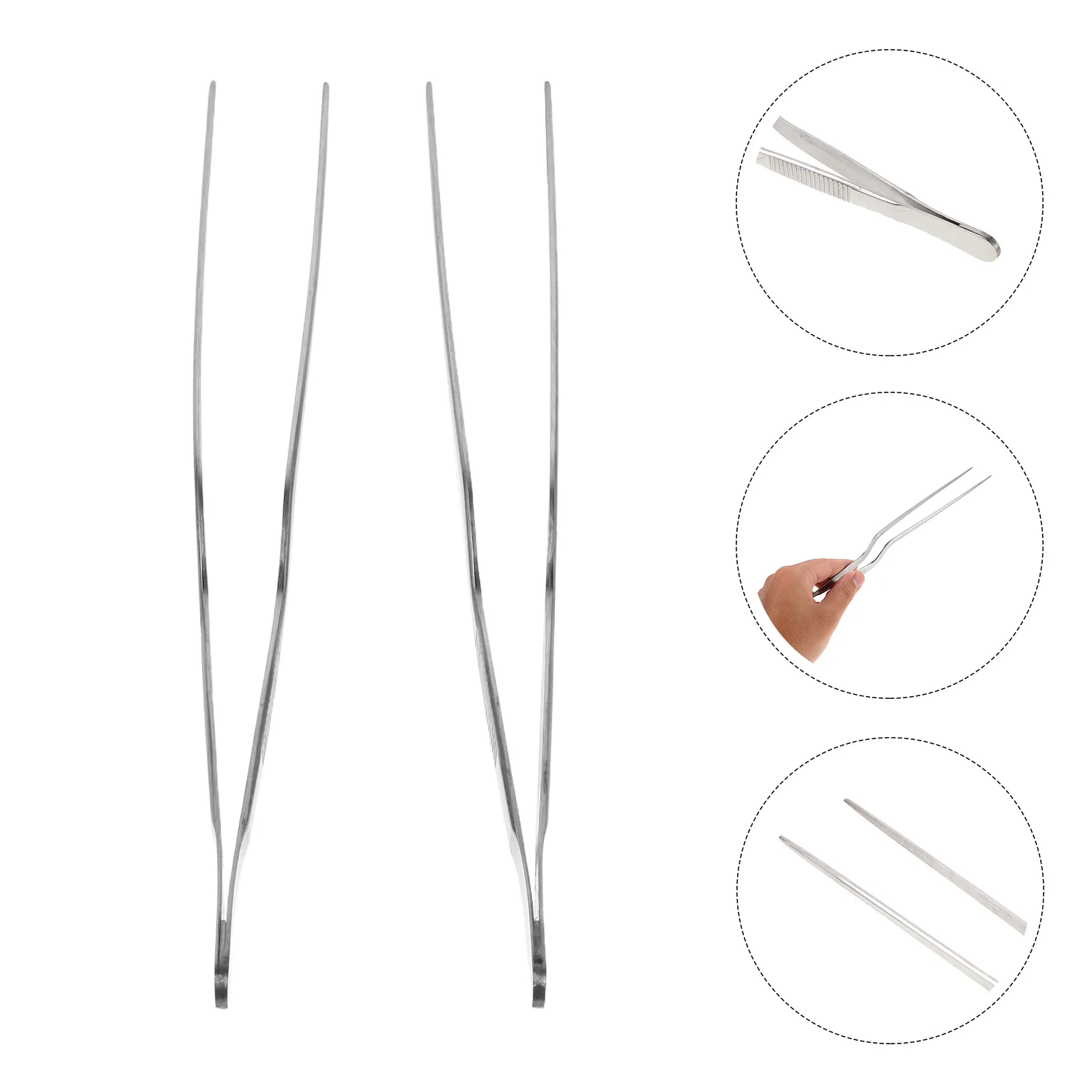 

2pcs Stainless Steel Ear Cleaning Tweezers Curved Tip Precision Earwax Remover Tool For Safe Wax Removal Ear Picking Kit Adult