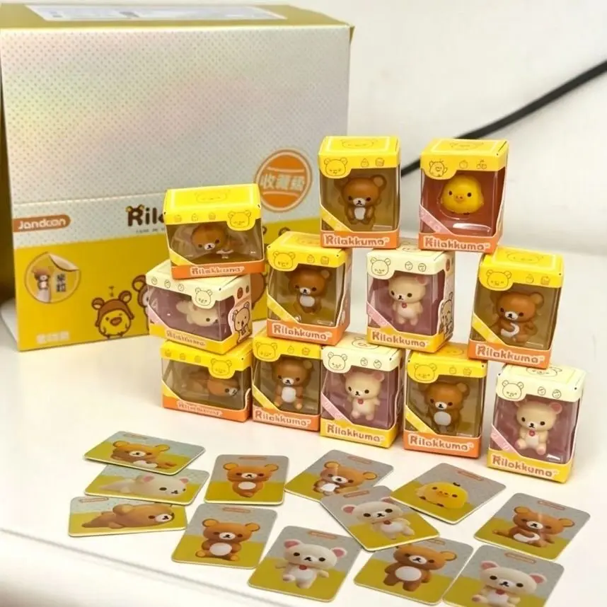 100% Original Rilakkuma Mini-Figur Mystery Box DIY Schlüsselanhänger Winzige Puppe Dekoration Niedliches Sammlerstück Ornament Geschenk für Frauen – Detail 2