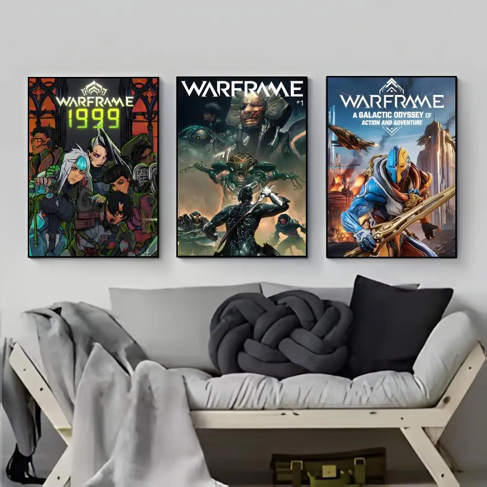 Sci-Fi Looter Shooter W-Warframe Poster Elegant Indoor Artwork Design & Contemporary Home Decor