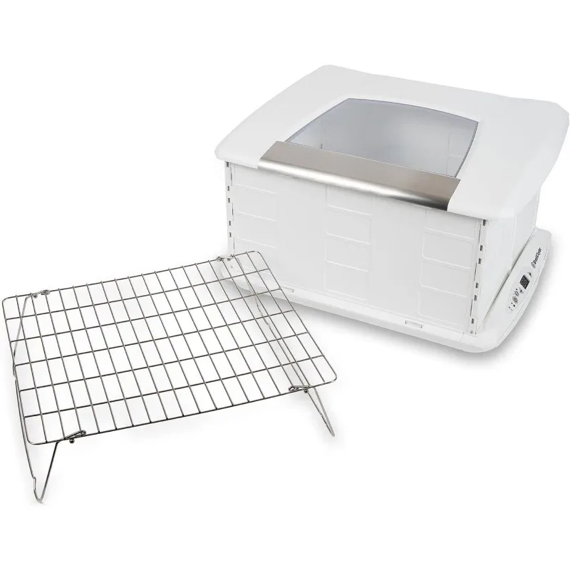 Proofer dobrável e fogão lento (proofer com prateleira de acessórios), branco