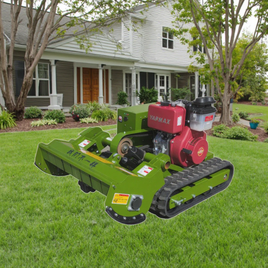 Control Lawn Mower Crawler Agricultural and Garden Weeding EquipmentHigh-Horsepower 4-stroke Engine Intelligent Remote