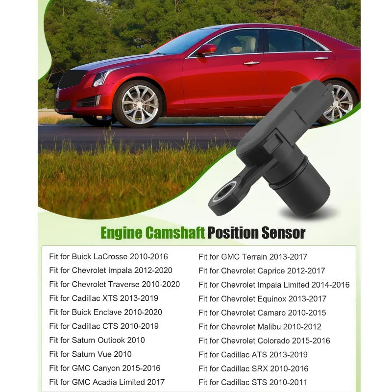 Engine camshaft position sensor applicable to 2010-2020 Chevrolet, Buick, and Cadillac 3.6L 12615371