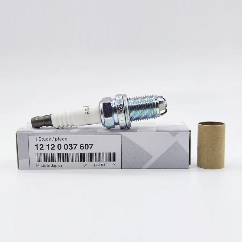 4/6/20pcs Iridium Spark Plug 12120037607 BKR6EQUP For BMW E46 E39 E83 E36 E63 E53 M54 M62 Z3 320 528 E38 E65 E34 BKR6EQUP