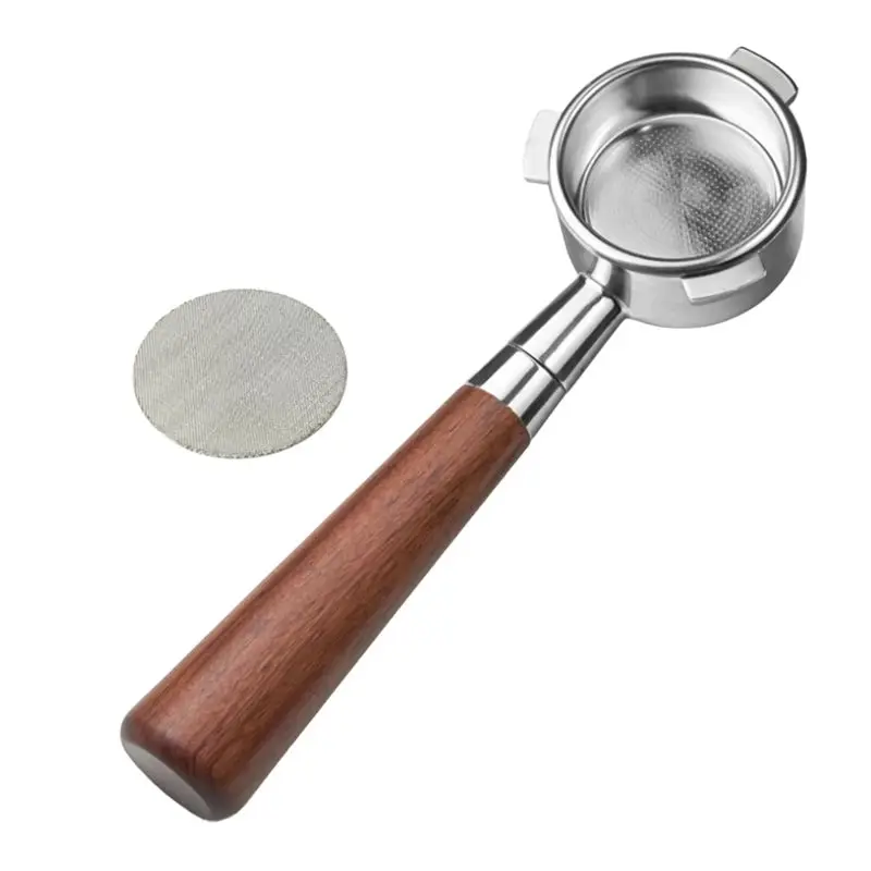 ABUH-54 Mm Bottomless Portafilter With Puck Screen, For Breville Barista Express Machines,Stainless Steel Portafilter