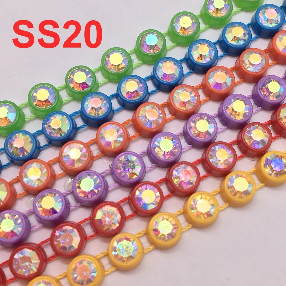 SS20 Crystal Aab Rhinestone Trimmings Banding 10Yards Strass Chain