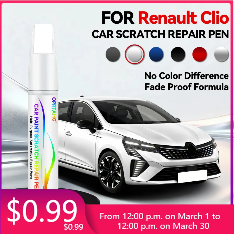 

Набор для ремонта автомобильной краски: карандаш для удаления царапин, аксессуары для восстановления цвета (серый Shadow Grey, серый Rafale Grey, черный Diamond Black, белый Glacier White, красный) для Renault