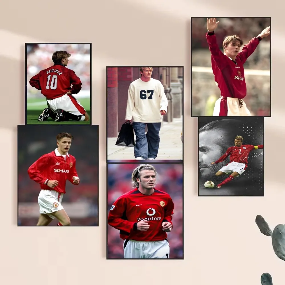 1pc Hot And Famous Great Football Stars David Beckham Poster HD Posters Home Room Bar Cafe Decor Art Wall Painting Picture