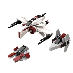 SETBRICKS MOC Mini Spaceship Fighter Aircraft Set Model Plane Building Blocks Toys  Bricks Educational Model For Kid Gift