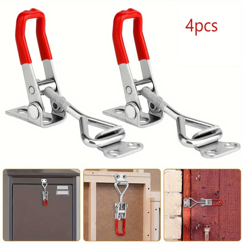 

4pcs Adjustable Toggle Clamp Latch Heavy Duty Toggle Latches Holding Capacity Pull Latch Clamp for Smoker Lid Jig Tool Box Cas