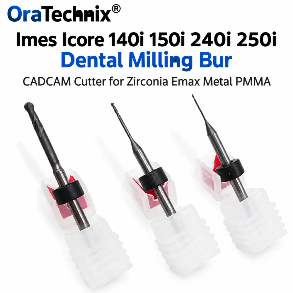 1PC Dental Milling Burs Imes Icore 140i/150i/240i/250i for Emax/Zirconia/Metal PMMA DC NC Diamond Coated Grinding Drills