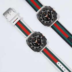 Canvas Leather for Samsung Galaxy Watch 7 Ultra 47mm Men Women WatchBand Sport Bracelets Canvas Soft Nylon Wristband