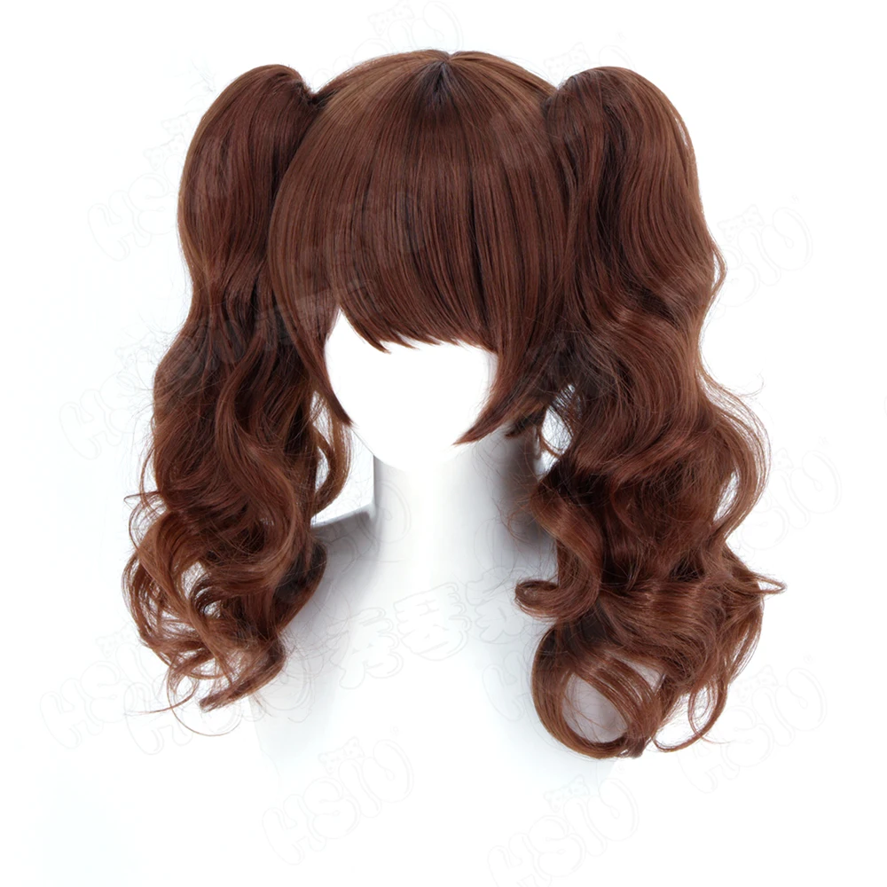 Game Kujikawa Rise Cosplay Wig 45cm Brown red short hair Synthetic Wig+Wig cap Party Halloween Wig