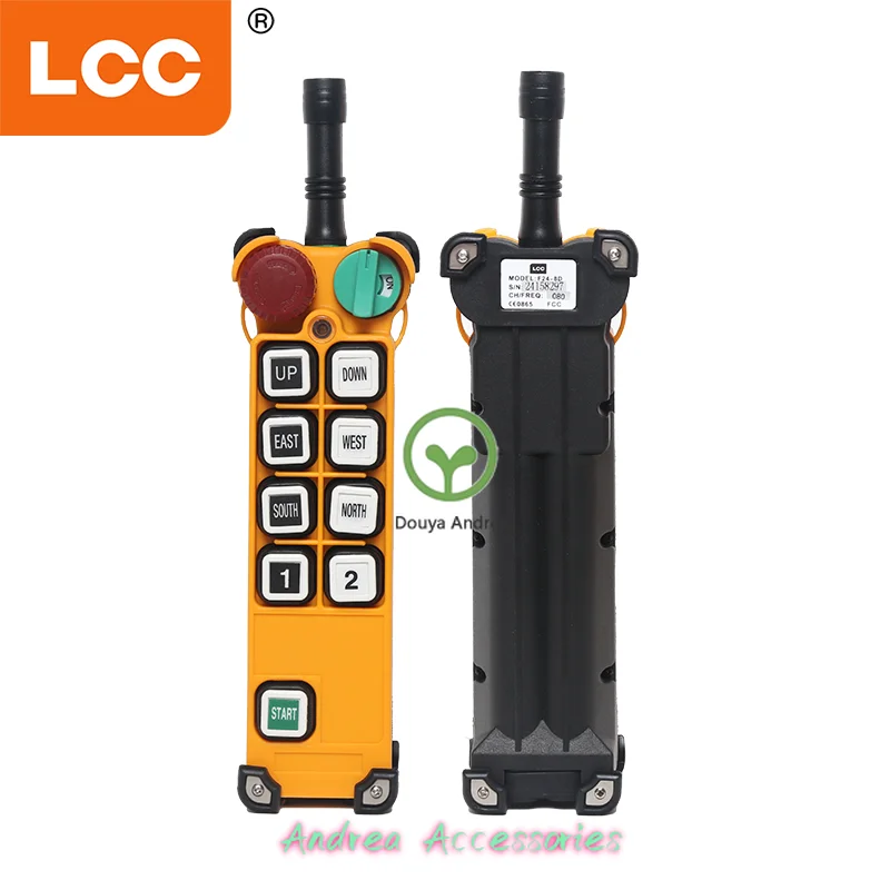 รีโมทคอนโทรลไร้สาย LCC F24-8D สำหรับเครน ตัวส่งและตัวรับสัญญาณ รีโมทคอนโทรลอุตสาหกรรมสำหรับเครน