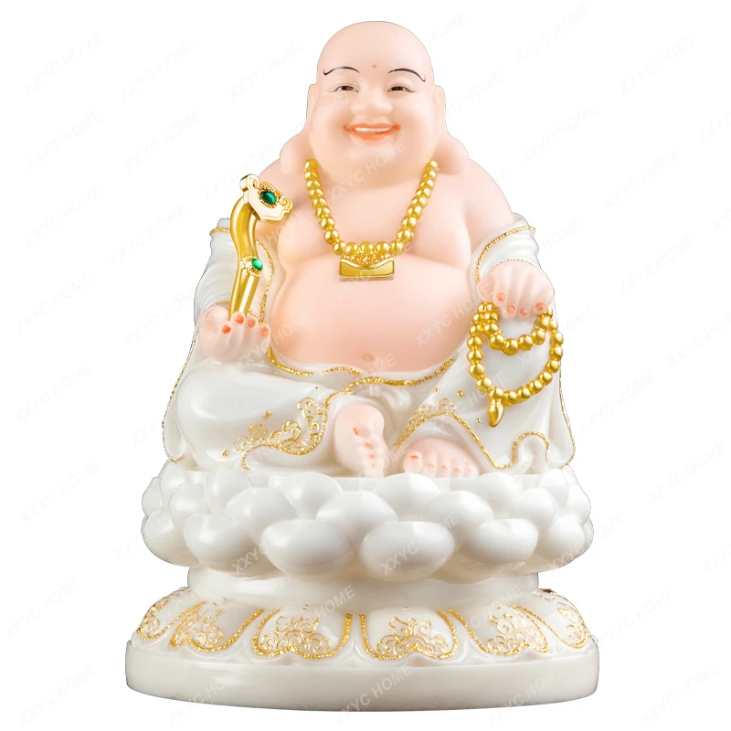 Huayin Hall Big Belly Maitreya Statue Home Living Room and Shop Lucky Smiling Buddha Happy Buddha Mililai Buddha Statue