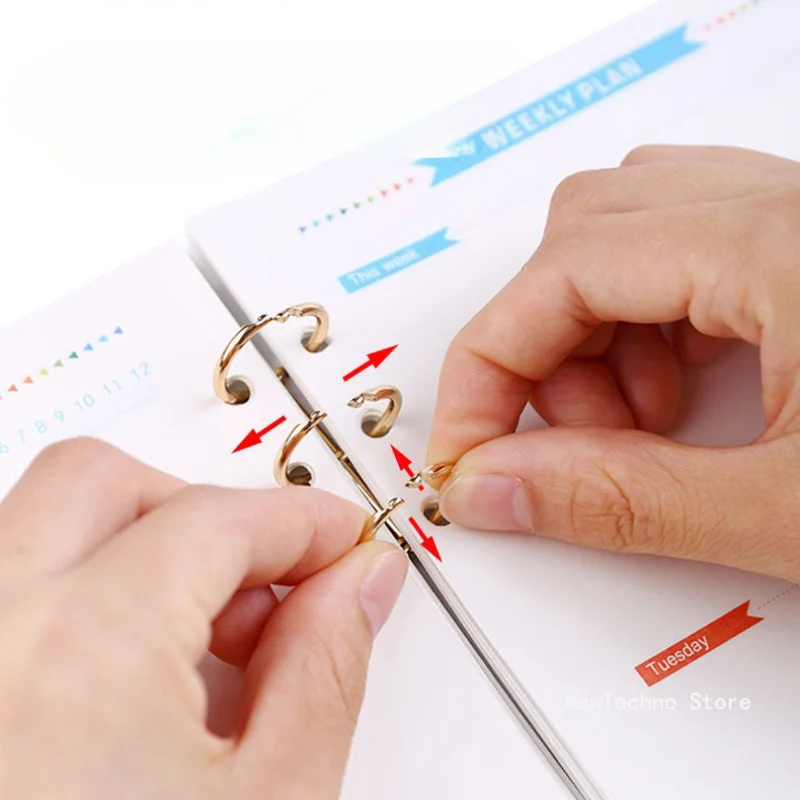 1pc Metal Loose Leaf Book Binder Rings Album Scrapbook Clips Craft Photo Album Metal Ring Binder Stationery Office Supply