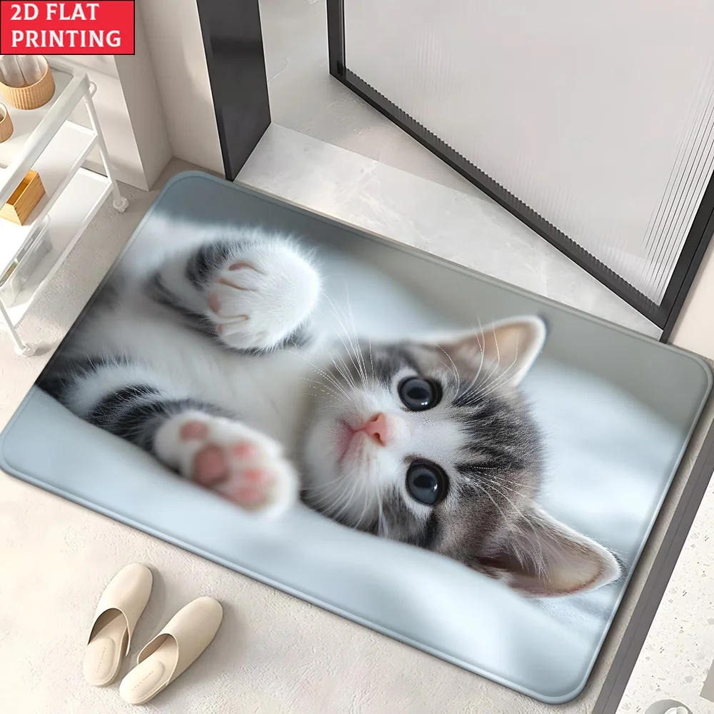 Cute Ragdoll Cat Entrance Door Mat Lovely Kitten Welcome Floor Rug for Hallway Porch Home Decor Creative Animals Foot Pad