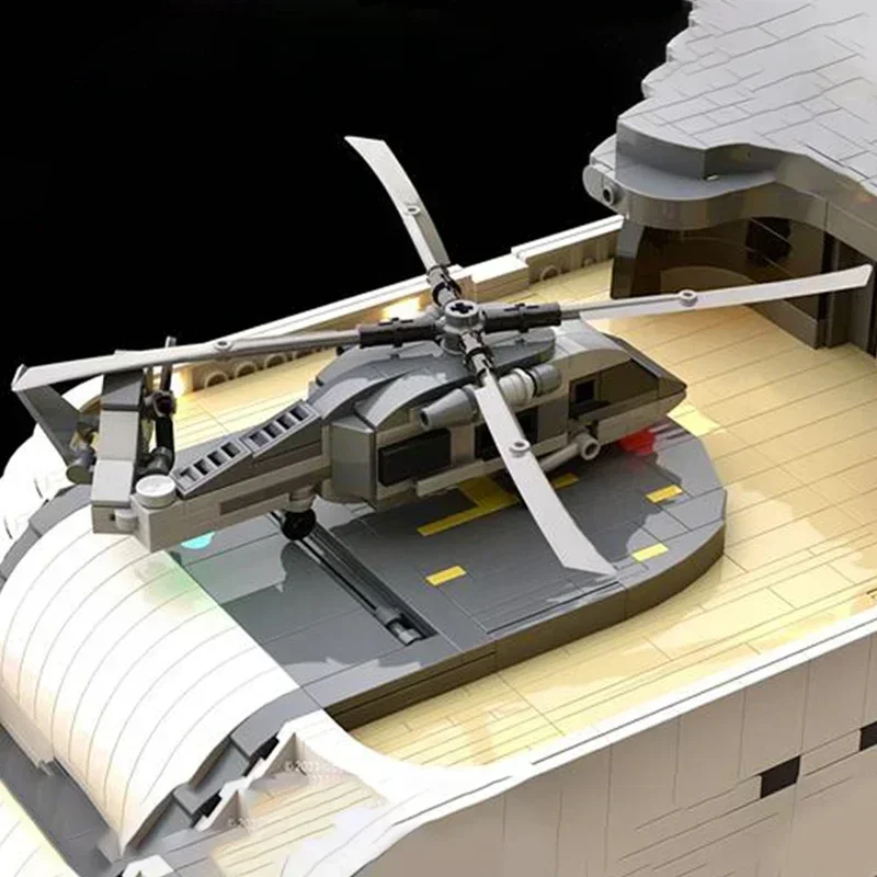 

Large Luxury Yacht Model Moc Building Bricks Gas Turbine Ship Technology Modular Blocks Gifts Christmas Toys DIY Sets Assembly