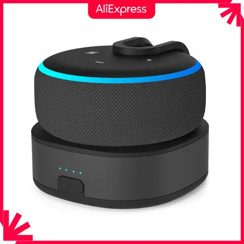 एलेक्सा स्पीकर डॉकिंग स्टेशन रिचार्जेबल के लिए इको डॉट 3rd जनरेशन बैटरी पैक पोर्टेबल चार्जर पावर बैंक के लिए बैटरी बेस 8 best sales एलेक्सा इको डॉट 3 - №8