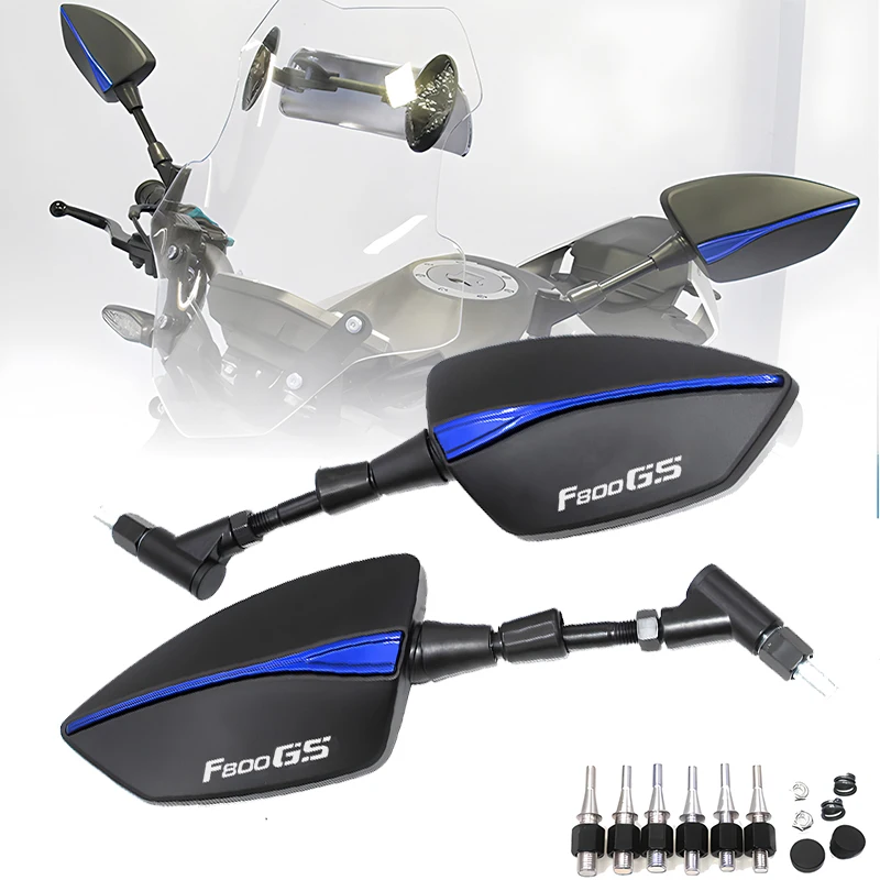 F800 GS Motorcycle Adjustabale Side Rearview Mirrors Universal Rearview With Fit For F800GS F 800 GS 2012 - 2019 2020 2021 2022