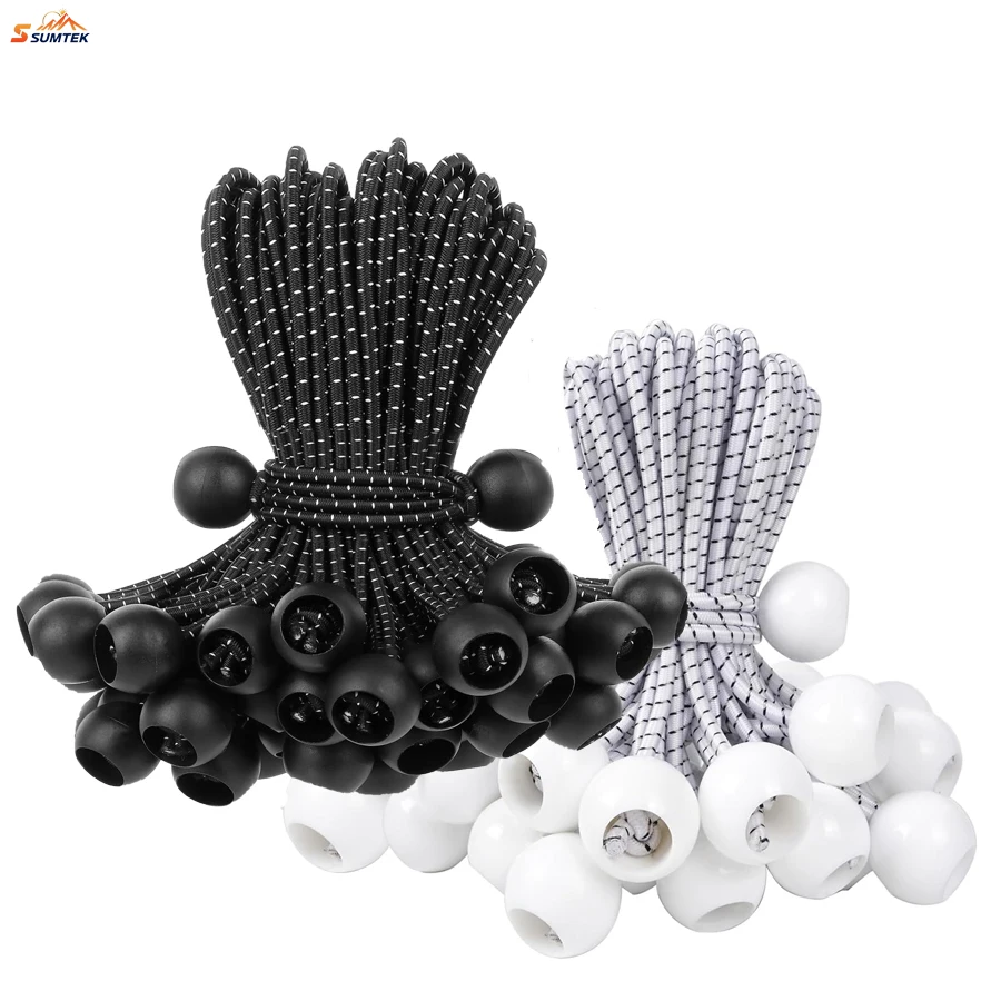 

50-Pcs Bungee Balls for Canopy Tarp Tie Down Bungee Balls Camping, Shelter,Cargo,Tent Poles Ball Bungee Cords