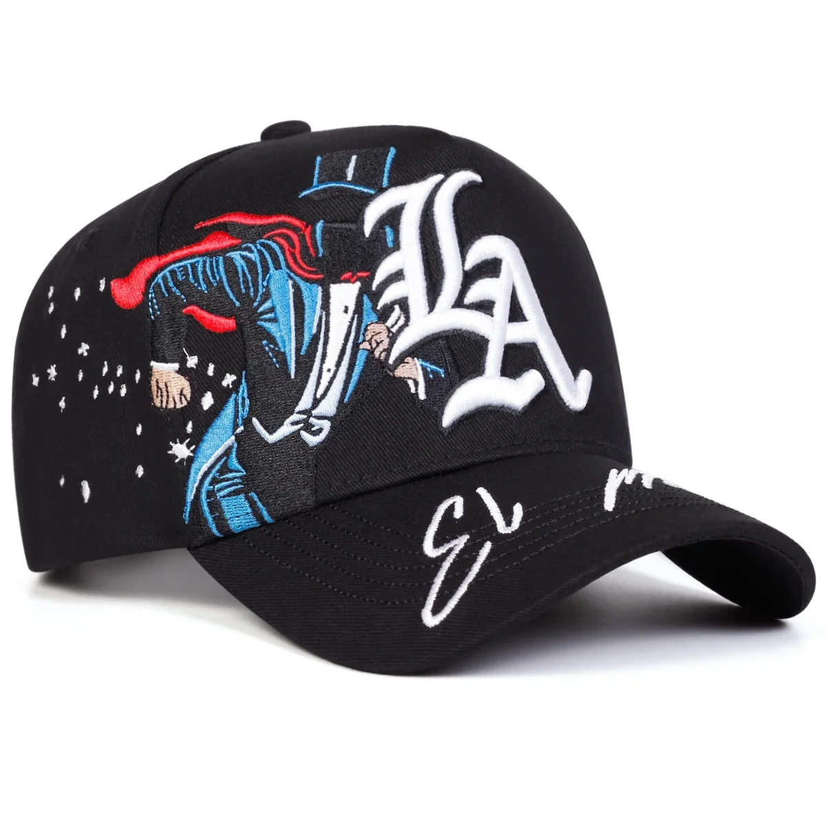 Unisex Gothic LA Magician Embroidery Baseball Caps Spring Autumn Outdoor Adjustable Casual Hats Sunscreen Hat Sports Cap