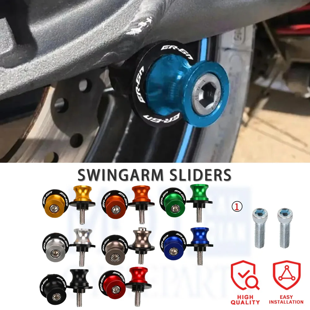 

Motorcycle Accessories For KAWASAKI ER6N ER-6N 2005 2006 2007 2008 NINJA 650R 10mm Swingarm Sliders Spools Screw Motorbike Parts