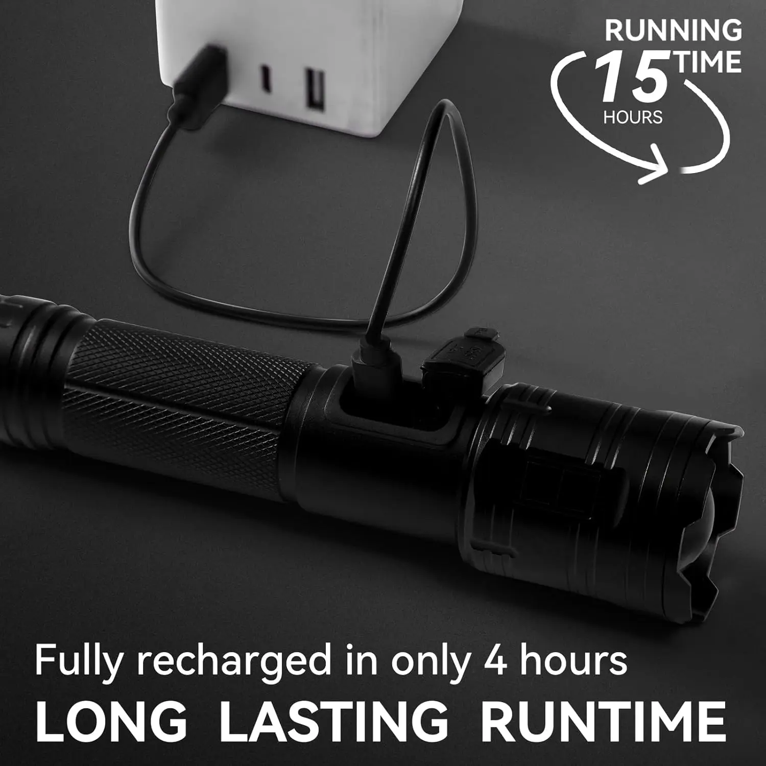 Super Bright 90K Lumen Rechargeable LED Flashlight, 2 Pack with 5 Modes for Camping & Outdoor Use