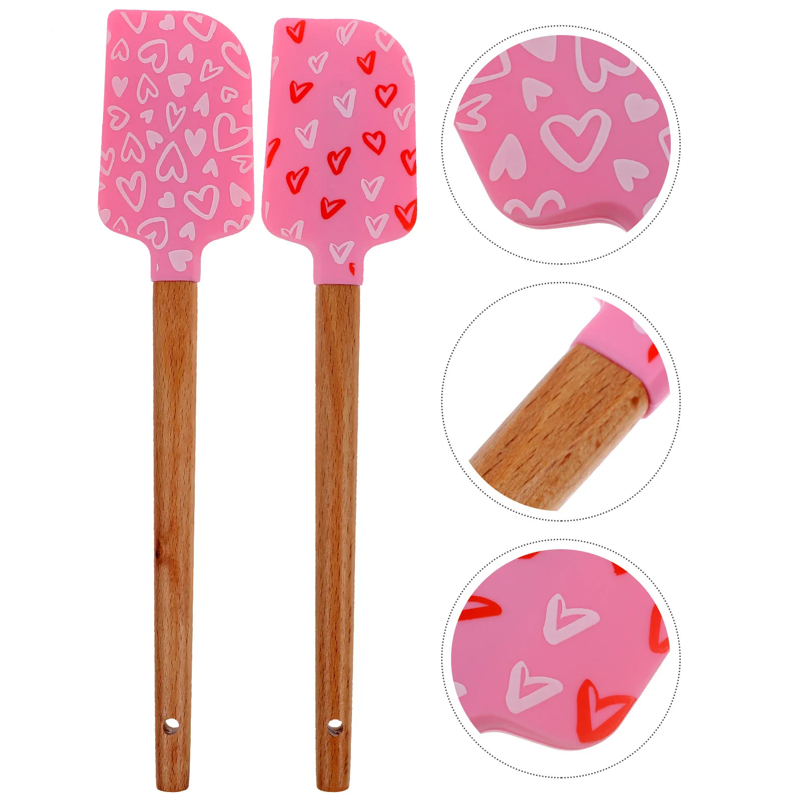 

2Pcs Silicone Cake Scrapers Wedding Party Supply Baking Tools Exquisite Workmanship Lightweight Gift Friends Family