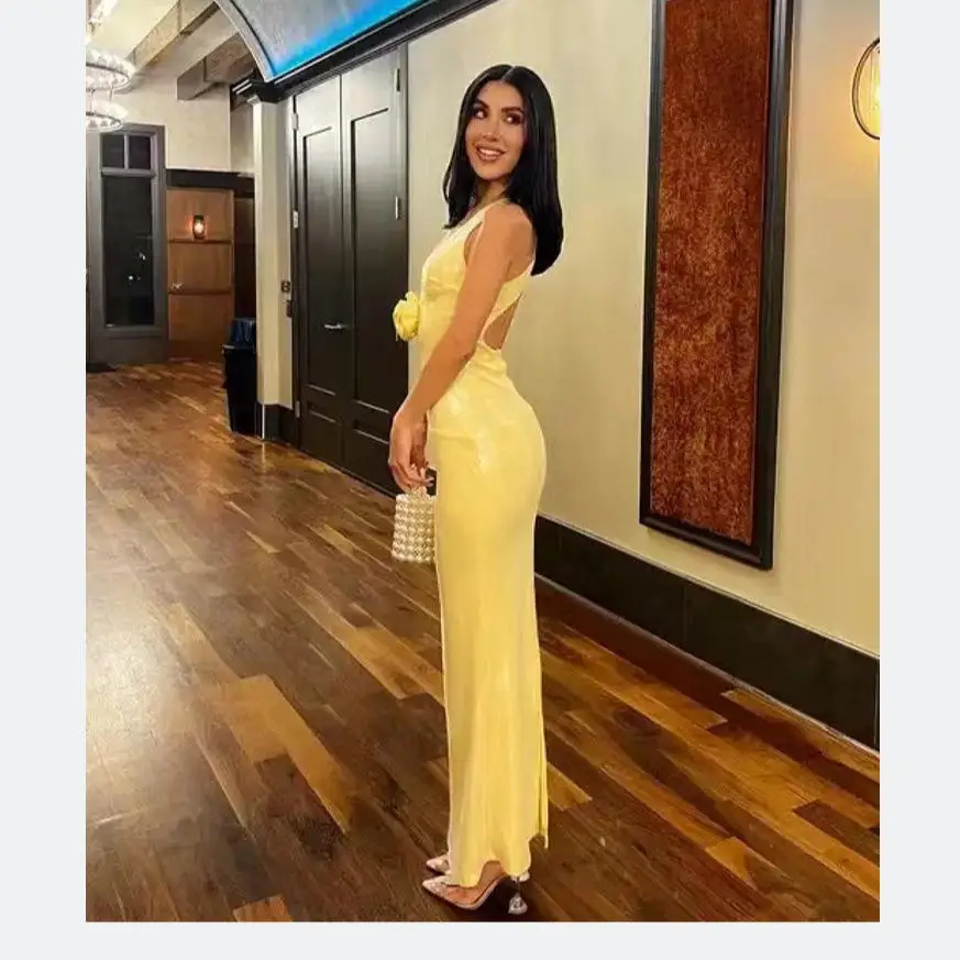 Gonna lunga sexy con paillettes da sera Dr, nuovo modello, gonna lunga con top a tubo impreziosito floreale per le donne, stagione estiva, tessuto in poliestere a vita media