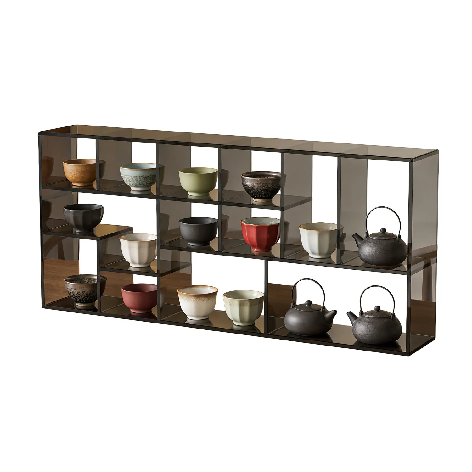 

Acrylic water cup rack, Duobao Pavilion shelf, tea room tea table storage rack, tea house teapot rack.