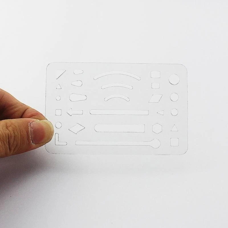 Y5LB Creative Multi-functional Ruler Stainess Steel Hollow Drawing Stencils Templates Metal Rulers School Supplies Stationery