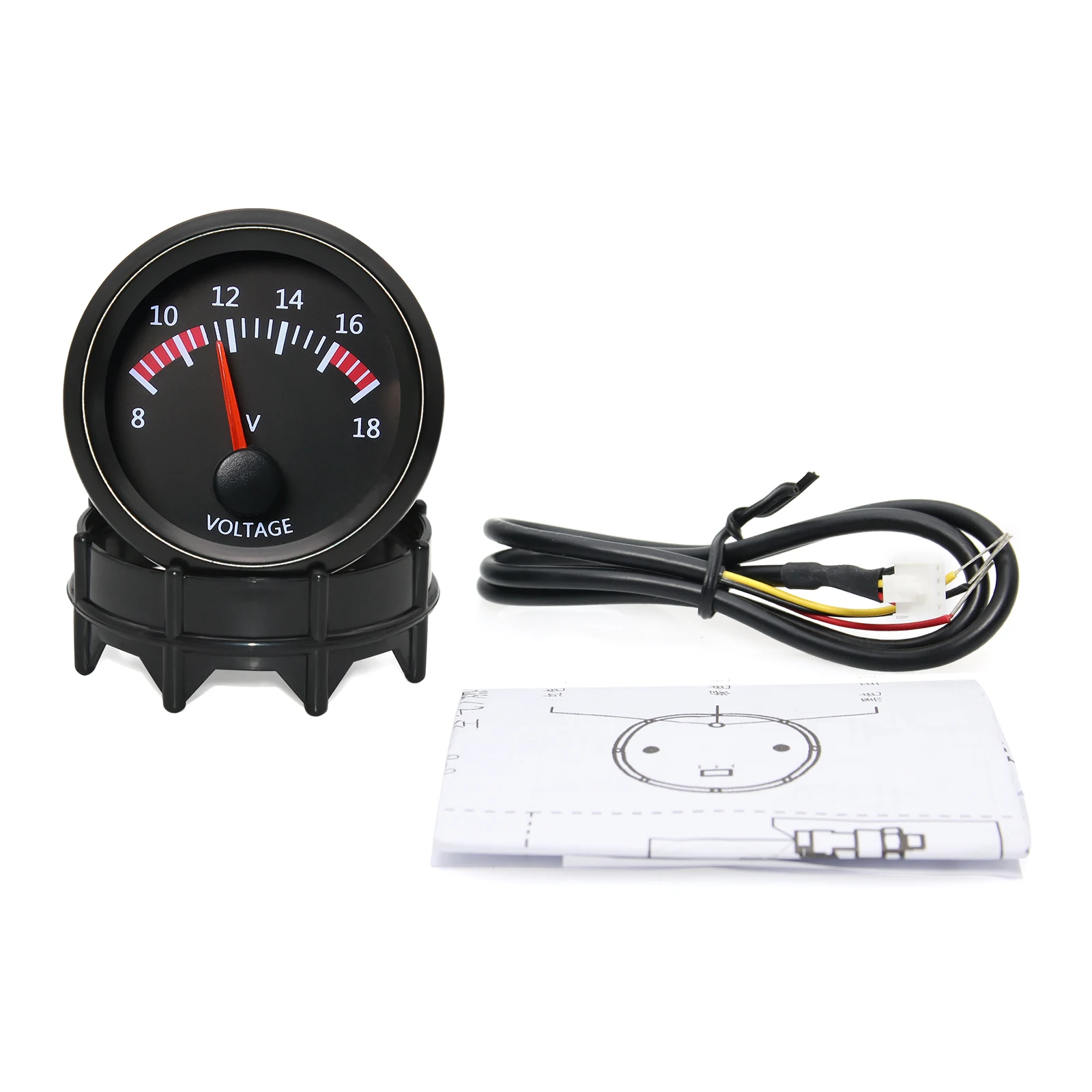 2'' 52mm Rennwagen-Anzeigeinstrumente: Wassertemperatur, Öltemperatur, Voltmeter, Öldruck, Vakuum, Ladedruck, Luft-Kraftstoff-Verhältnis, EGT-Messgerät – Detail 31
