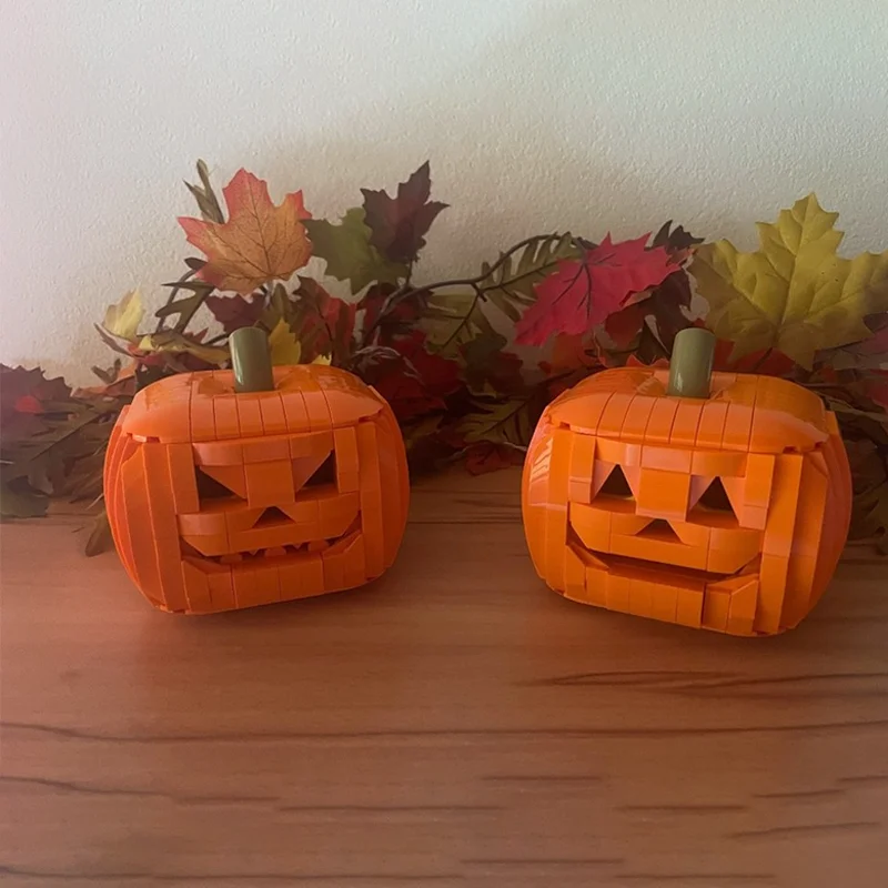 912 قطعة MOC هالوين القرع ضوء الموسمية نموذج ألعاب مكعبات البناء تجميع هدية الكريسماس الطوب الاطفال عيد ميلاد