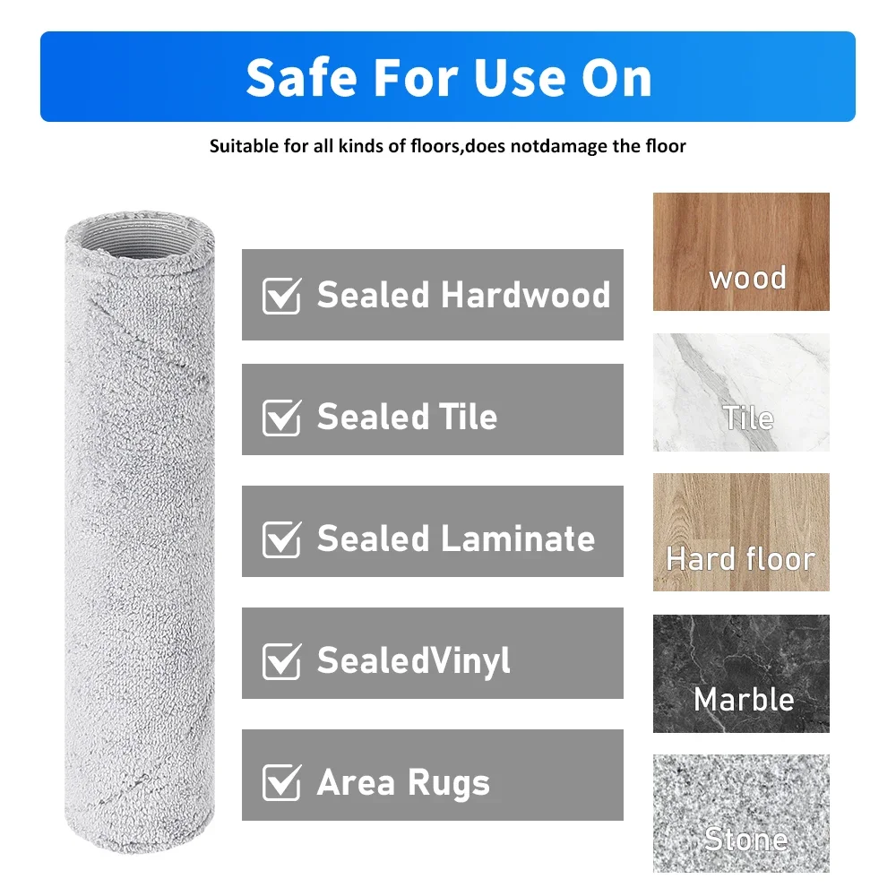 Replacement Roller Mop Cloth For Narwal Flow J6 Robot Vacuum Cleaner Washable Mop Track Pad Floor Cleaning Spare Parts