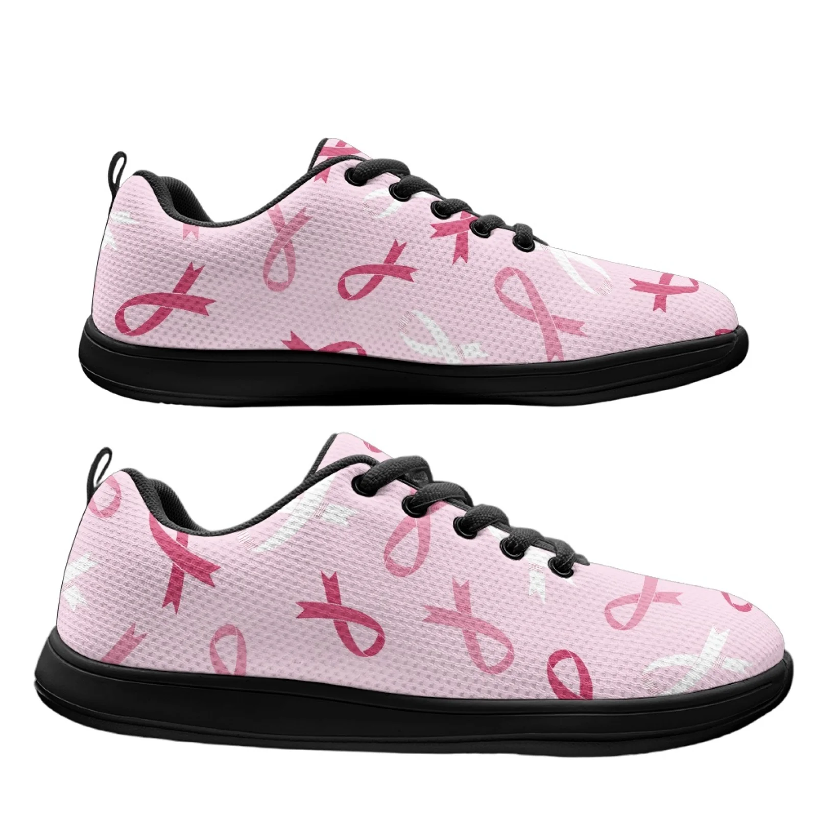 PENSTROLL Awareness Ribbon Backless Tennis Sneakers Mesh & EVA Sports Shoes Closed Toe Walking Shoes for Men