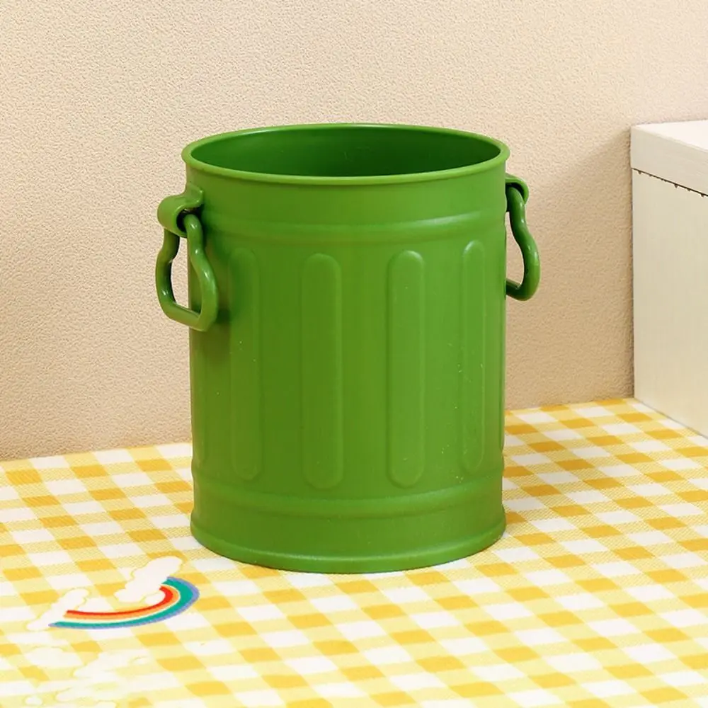 Portable Retro Pen Holder Plastic Simple Makeup Brush Storage Box Cute Large Capacity Stationery Storage Box Student