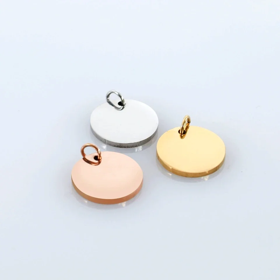 8mm-30mm 20piece/lot 1.5mm Thickness DIY Blank Stamping Round Discs Mirror Polish Stainless Steel Engrave Charm Disk