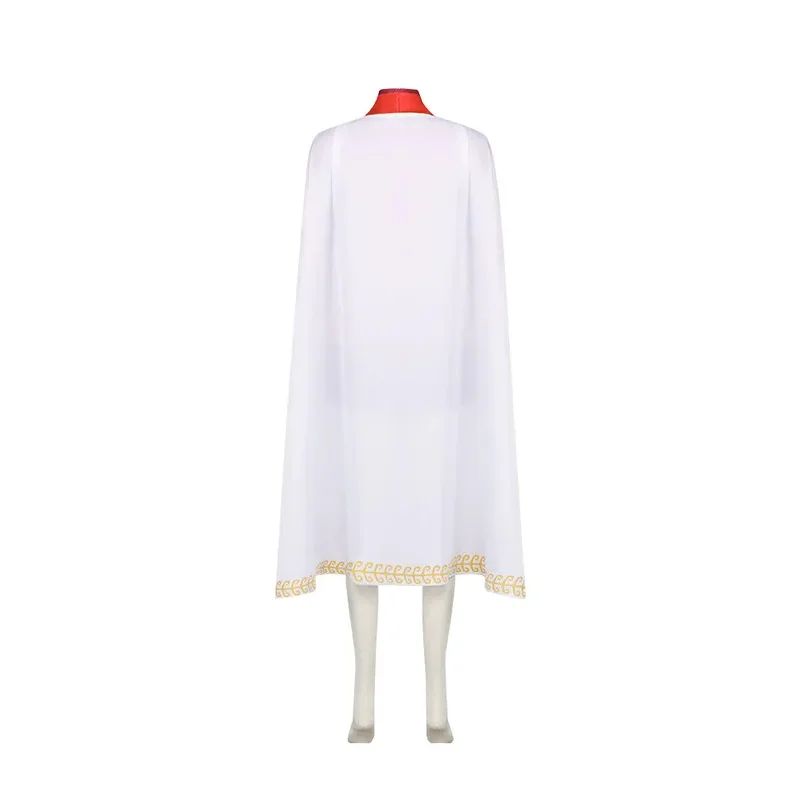 COSWomen Adult Mary Cosplay Costume Wig Fury Of The Gods Shazam Red Gold Superhero Suit With Cloak Halloween Jumpsuit view 5