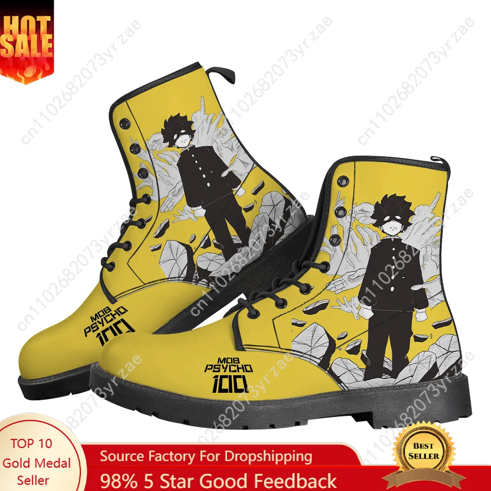 

Mob Psycho 100 Boot Mens Womens Teenager Casual Boot Outdoor High Quality Casual Lightweight Fashion Pattern Custom Made Shoes