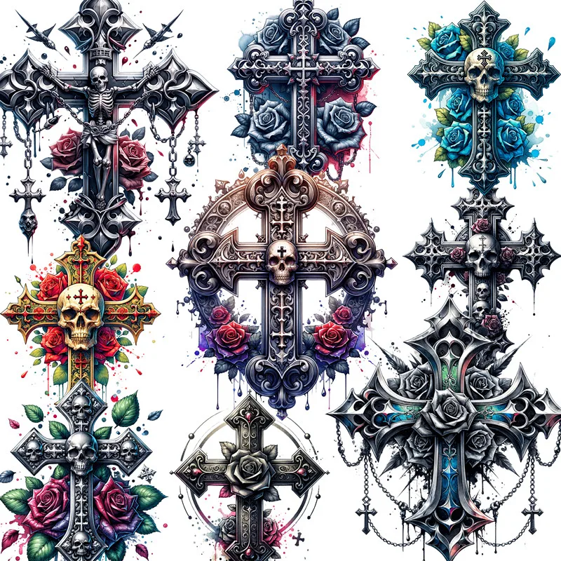 Gothic Cross Stickers Crafts And Scrapbooking stickers kids toys book Decorative sticker DIY Stationery