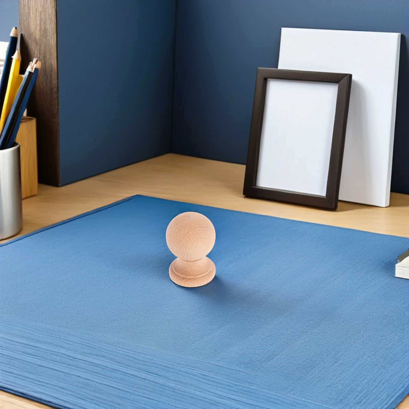 

2pcs Solid Wood Roman Finial 6Cm Tall Unfinished Ball For Bed Post Staircase Fence Gate Dowel Cap End Decorative Wood Craft