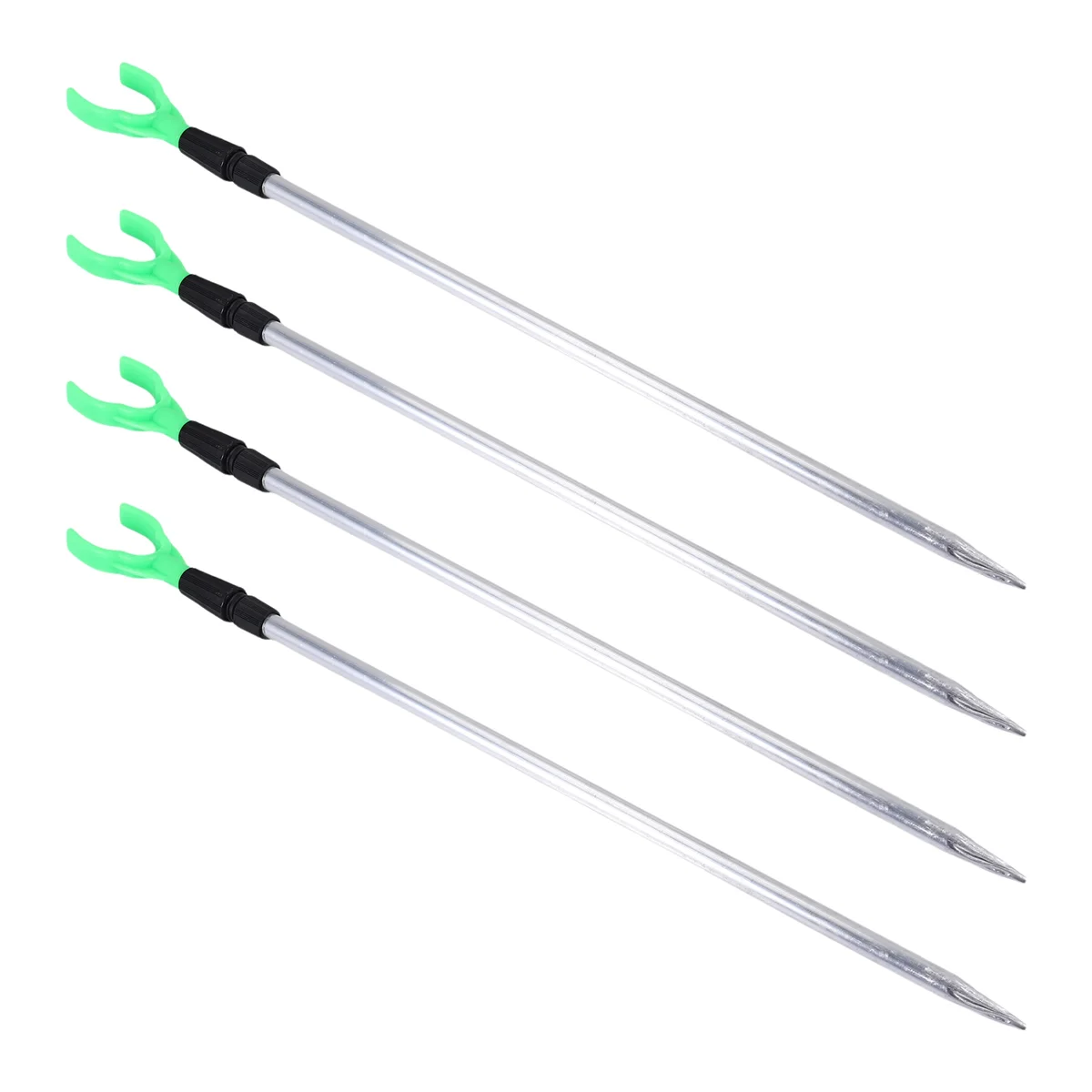 SMIEA Suporte para vara de pesca de metal ajustável, 4 unidades, estrutura fixa, suporte para vara de pesca, suprimentos de pesca