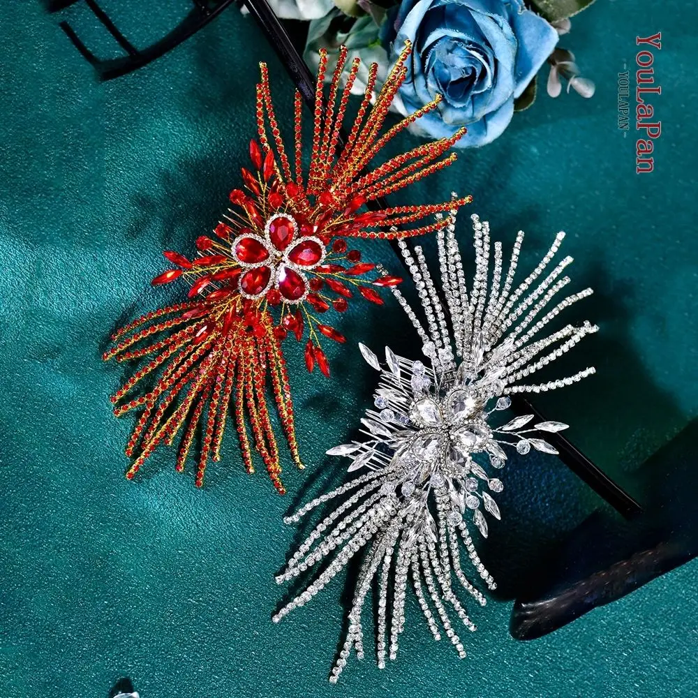 

YouLaPan Wedding Fashion Hair Comb Bridal Rhinestone Headwear Bridesmaid Headpiece Bride Headdress Crystal Hair Ornaments HP867