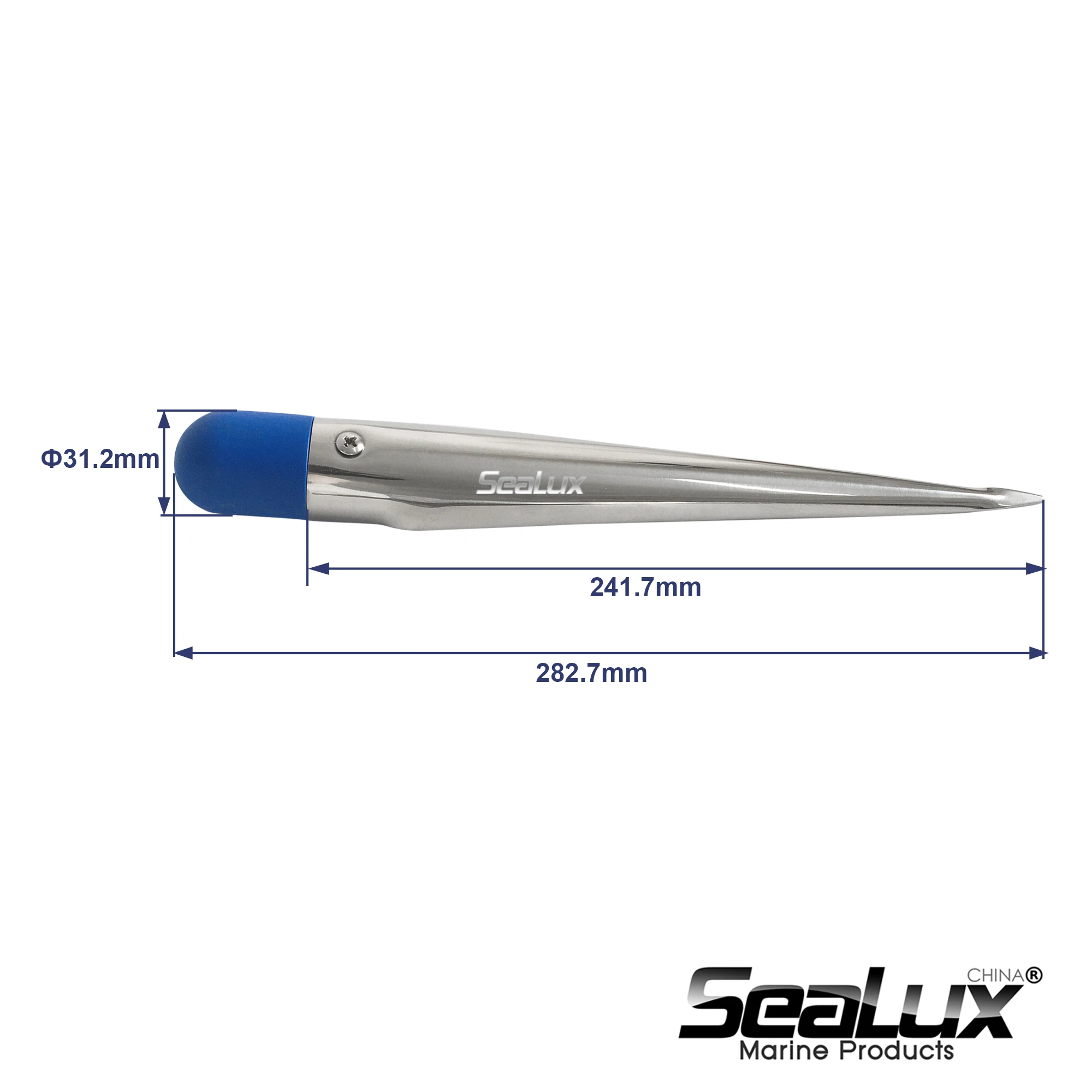 Sealux Große Spleißen Spike Holz Griff Edelstahl 390mm für Boot Angeln Zubehör Marine – Detail 7