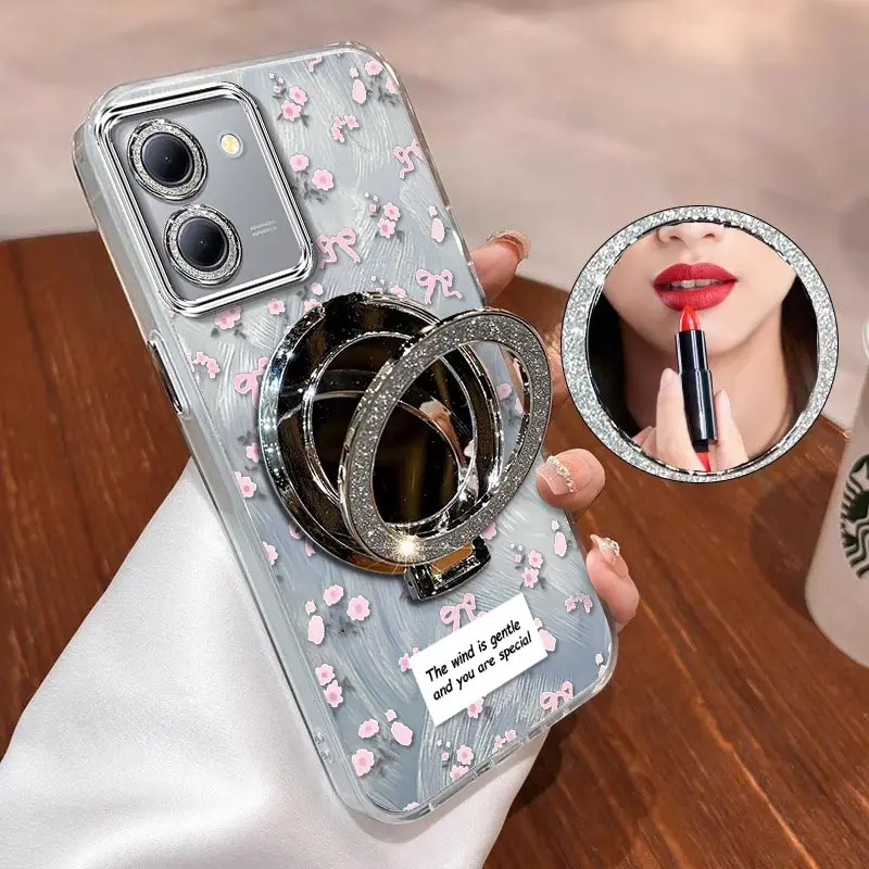 

Y78 милый чехол-держатель для браслета с бантом для Vivo Y78 Y95 Y93 Y91 Y50 Y3S Y36 Y35 Y27 Y35Plus Y30 Y30G Y22 Y33S Y28 Cover