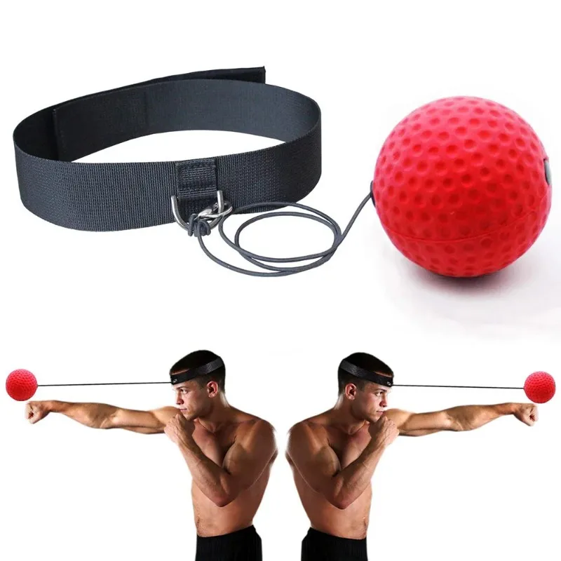 

Boxing Ball Reflex Speed Training With Headband Boxing Punching Balls Hand Eye Coordination Fitness Martial Arts Supplies